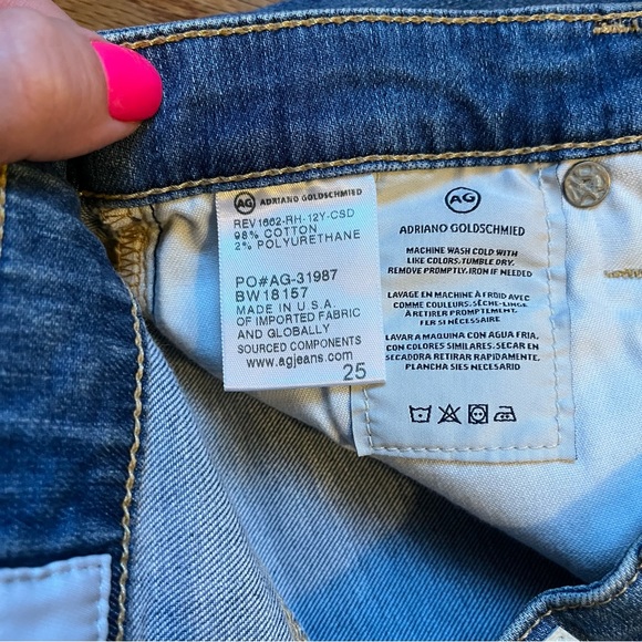 AG Adriano goldschmied the Jodi crop high rise flare size 25 - Picture 8 of 8